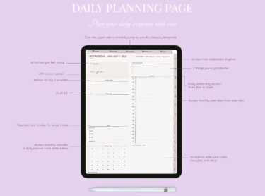 Daily planner of 2025 minimalist planner