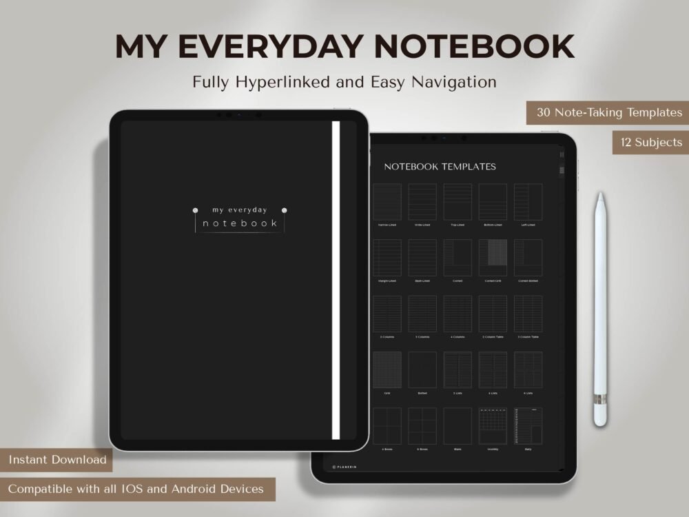 Dark Mode Digital Notebook