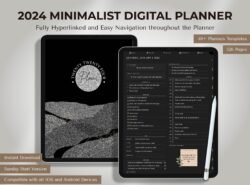 Dark Mode Minimalist Planner