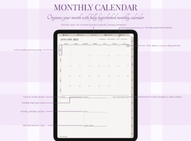monthly planner of 2025 minimalist planner