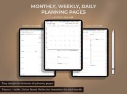 Monthly, weekly, daily planning pages-01 Pastel 2k25