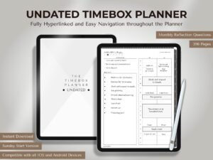 Undated Timebox Digital Planner
