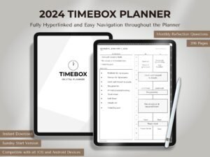 White Mode Timebox Planner