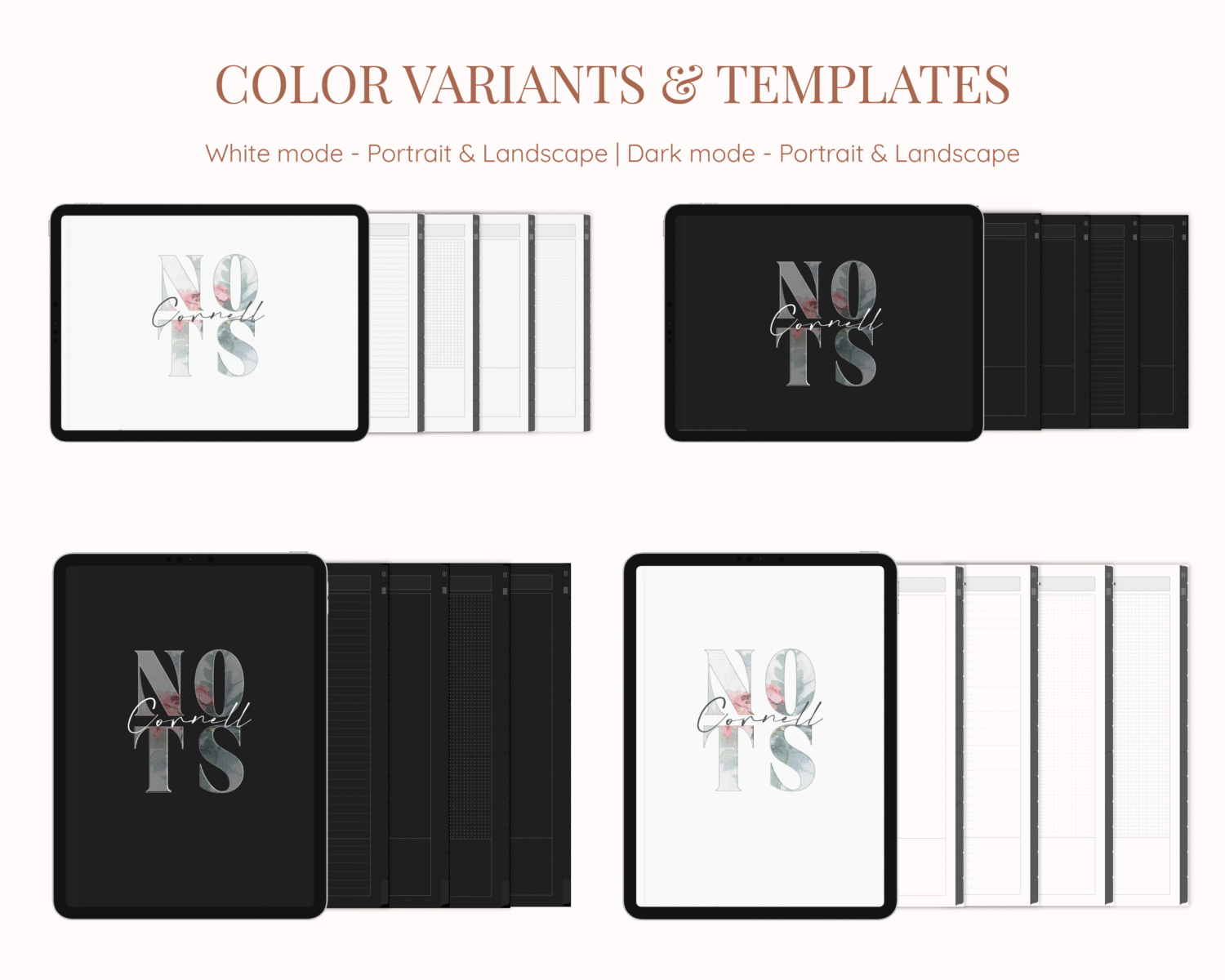 Color variants & cornell templates