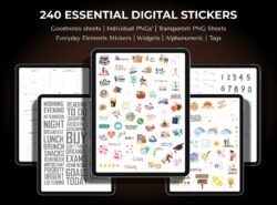 DIgital Stickers In Notebook Bundle