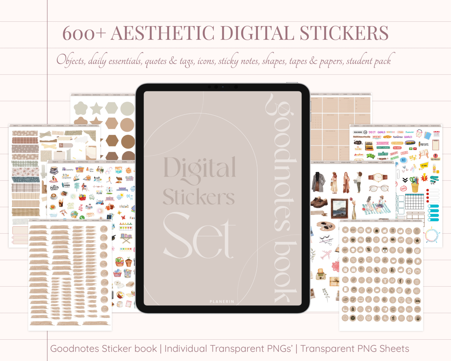 Digital Stickers Free With All In One Planner