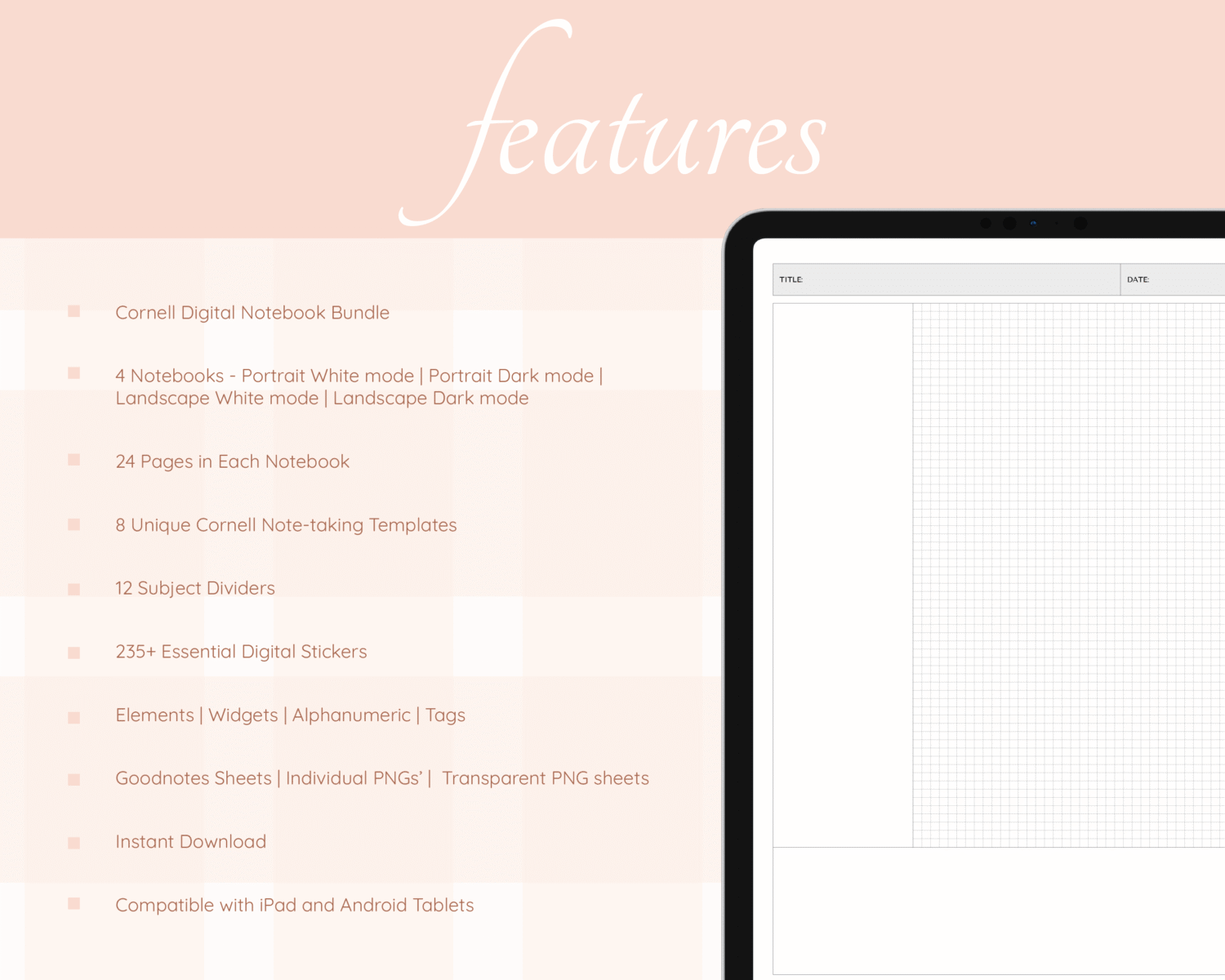 Features of Cornell notebooks