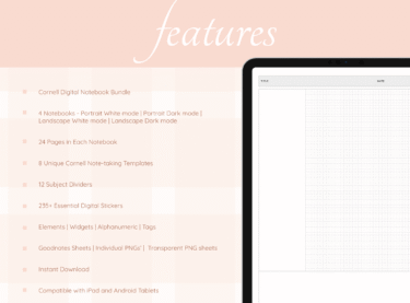 Features of Cornell notebooks