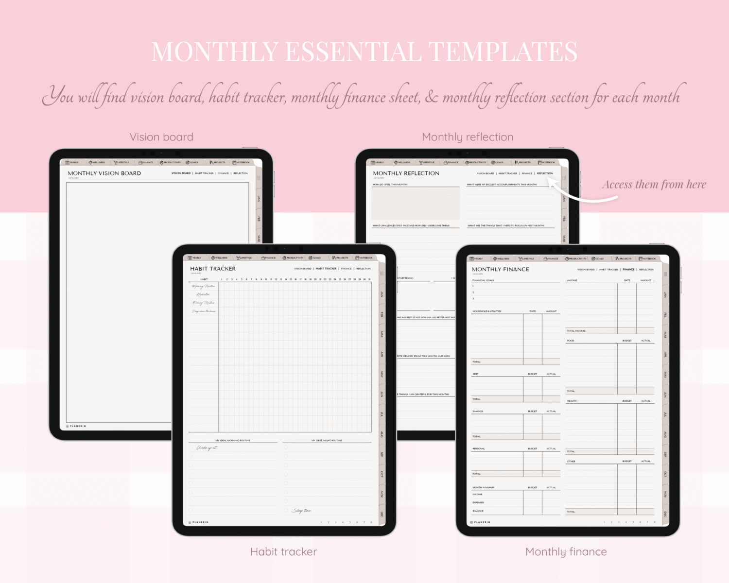 Monthly Essential templates