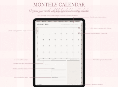Monthly planner with Google Calendar
