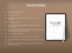 Weekly Planner Features