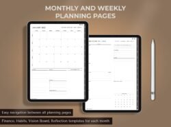 Weekly Planner Monthly and weekly planning pages