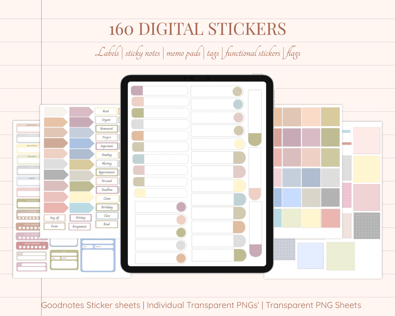 Stickers with 3 in 1 notebooks