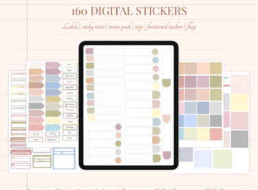 Stickers with 3 in 1 notebooks