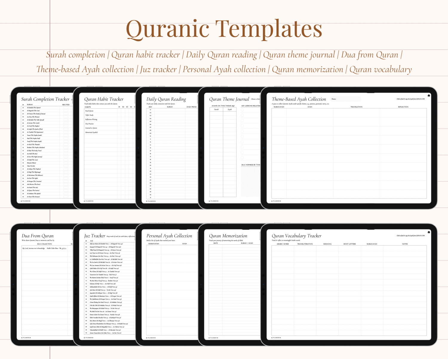 Quranic Templates