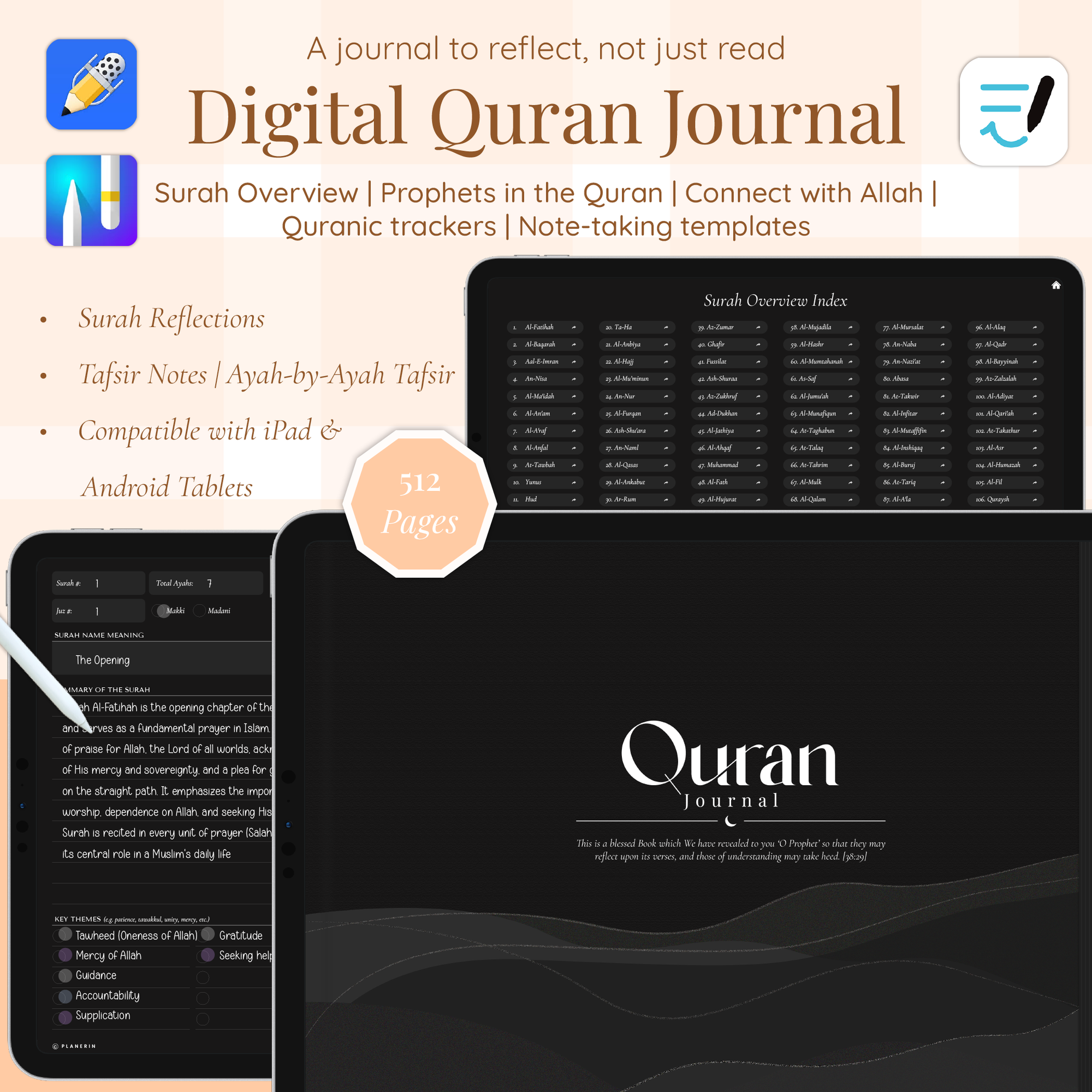 Dark Mode Digital Quran Journal