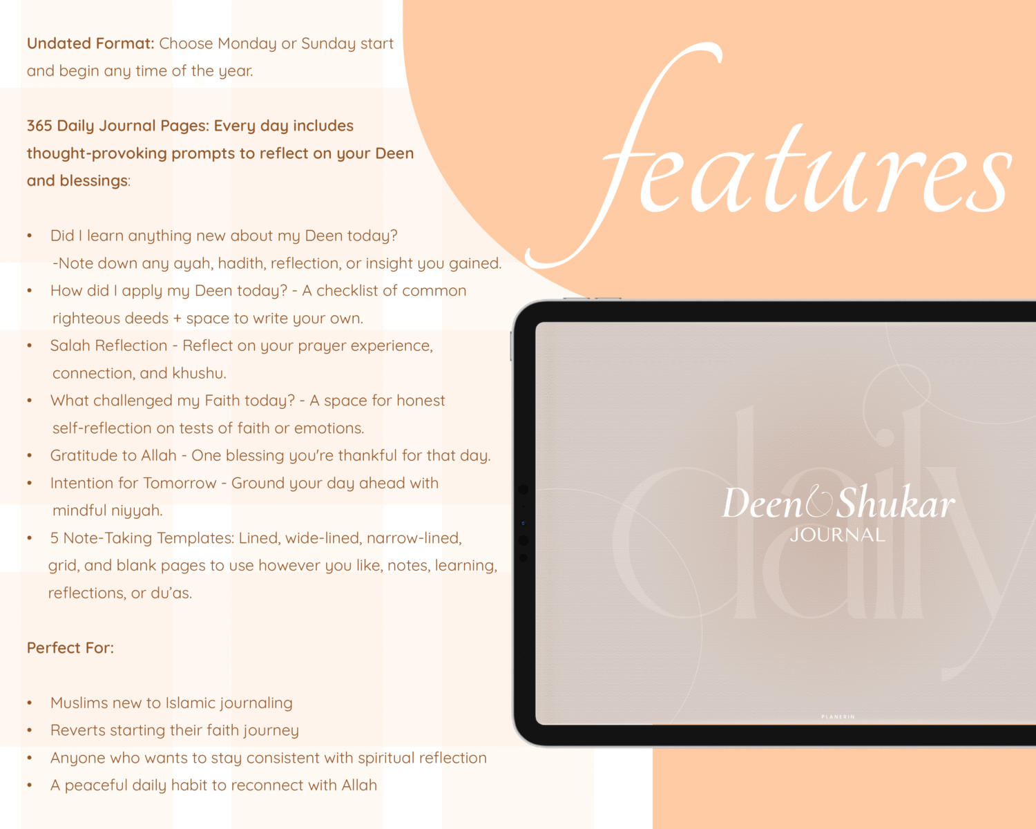 Features of Deen & Shukar Journal