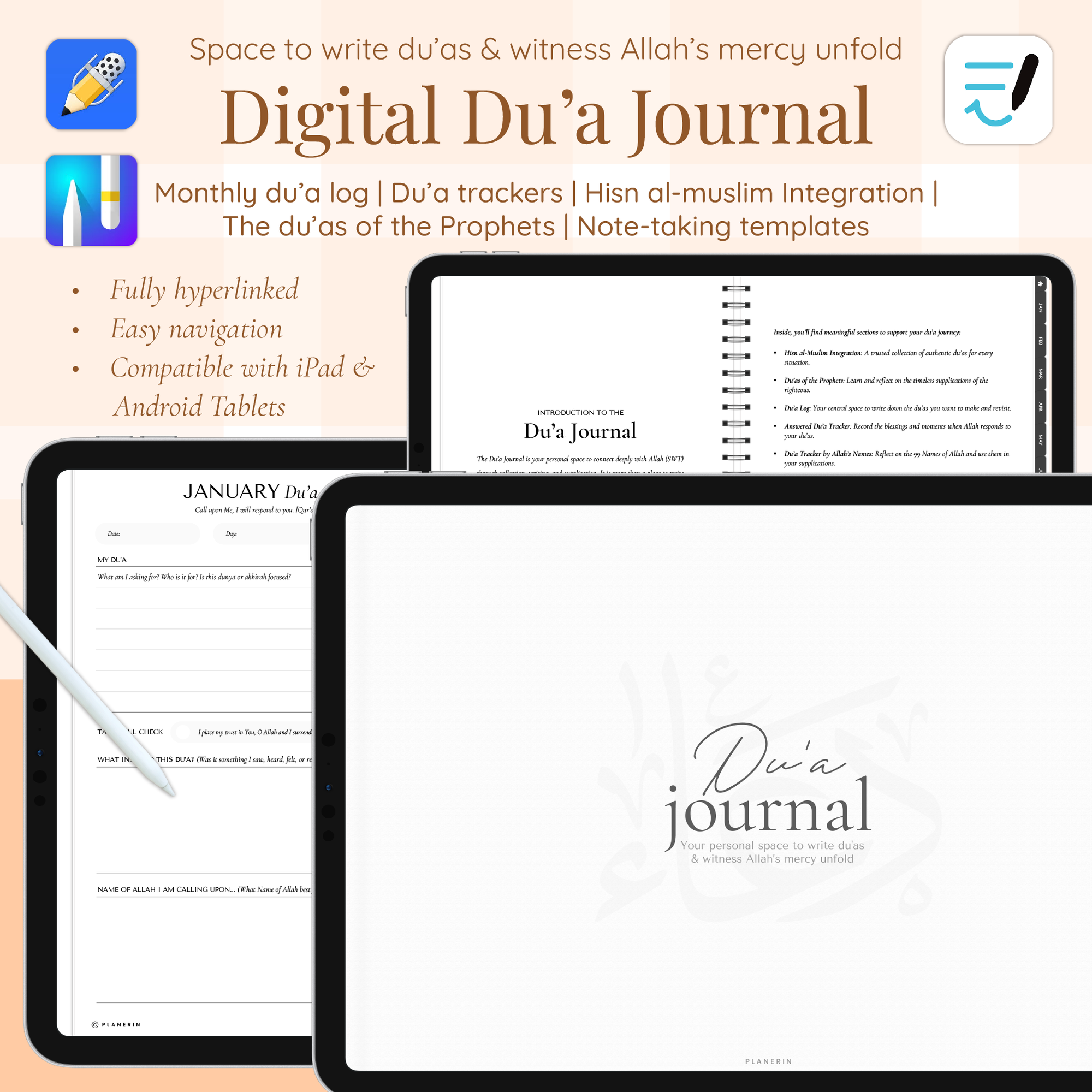 Digital Du'a Journal | Du'a Journal In White Mode