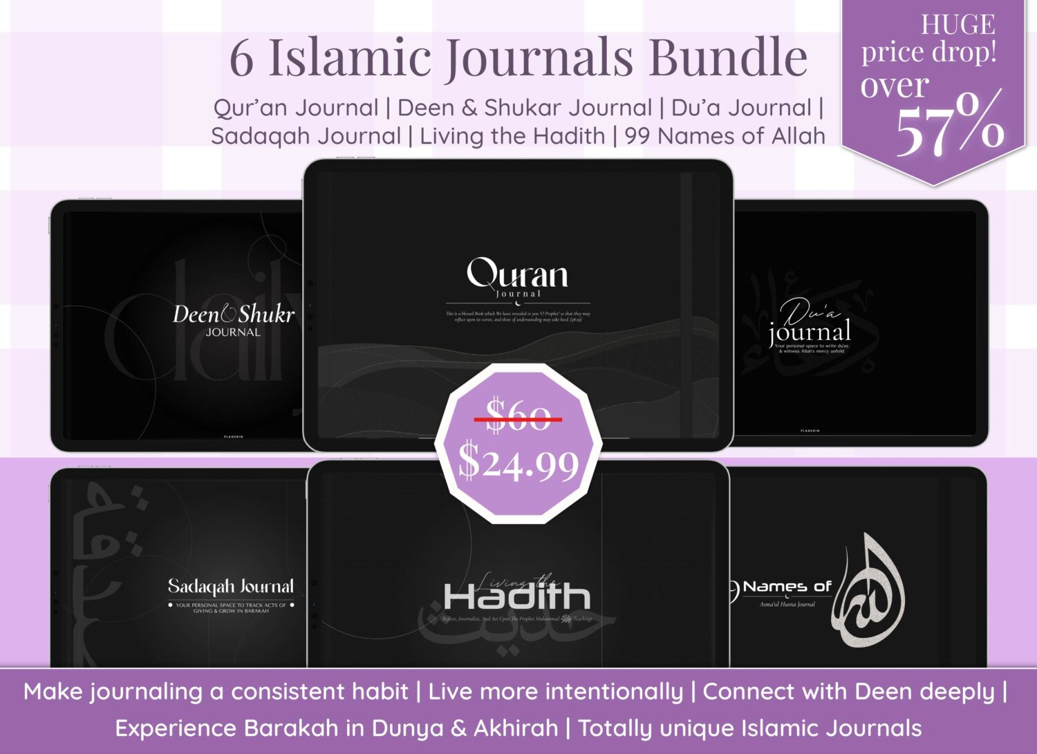 dark mode islamic journals bundle