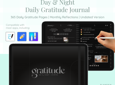Dark Mode Daily Gratitude Journal
