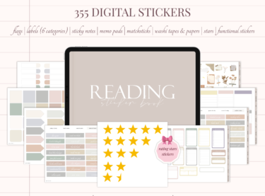 Digital Stickers With Reading jorunal