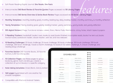 Features of she reads she feels journal