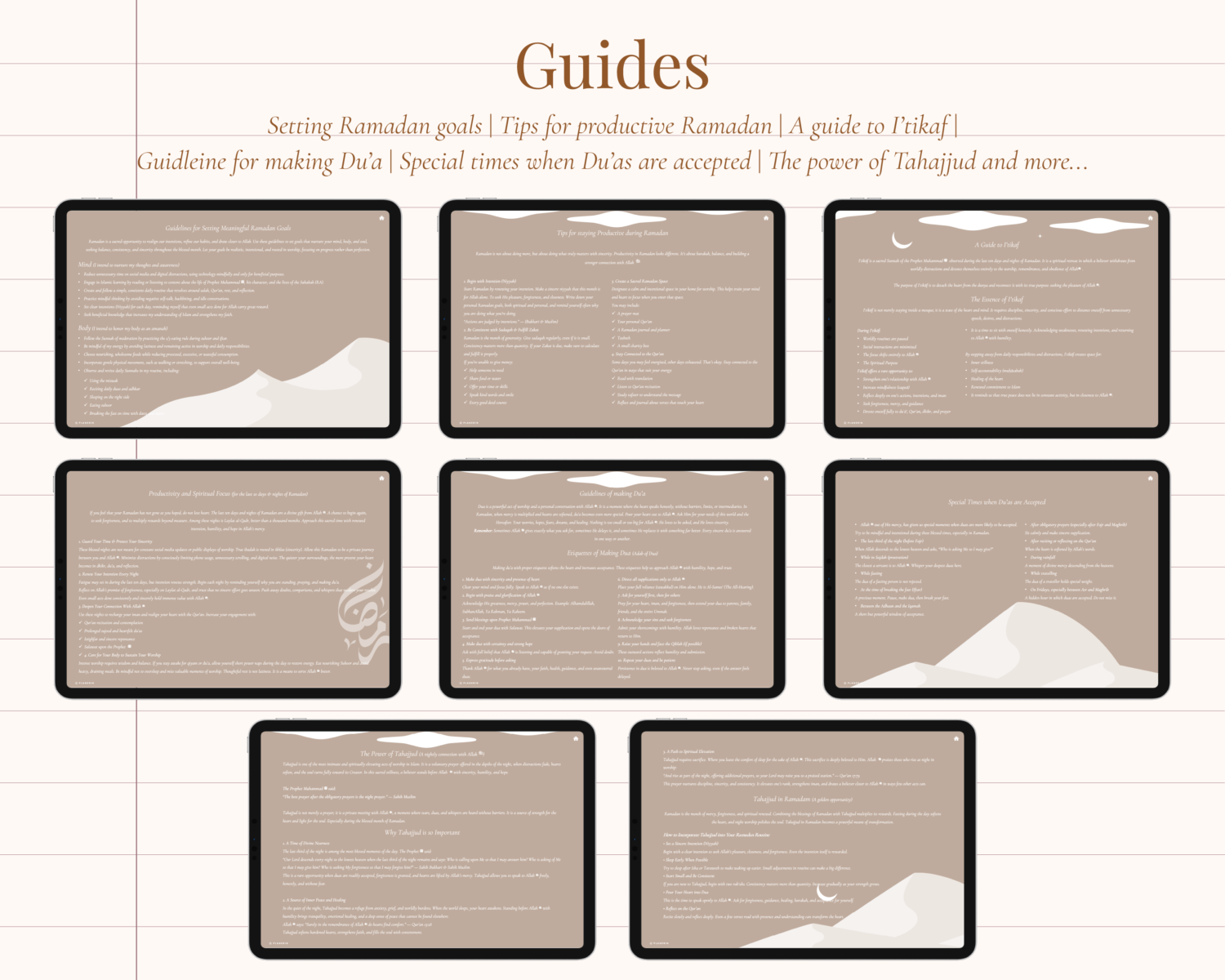 Guides inside Ramadan Planner & Journal Guides inside Ramadan Planner & Journal
