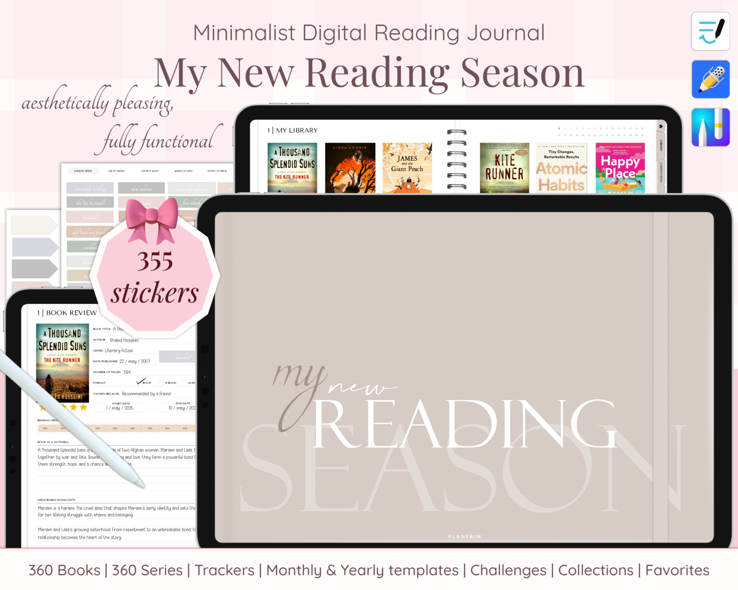 digital reading journal for goodnotes