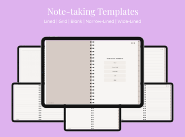 Note-taking templates in Daily Digital Gratitude Journal