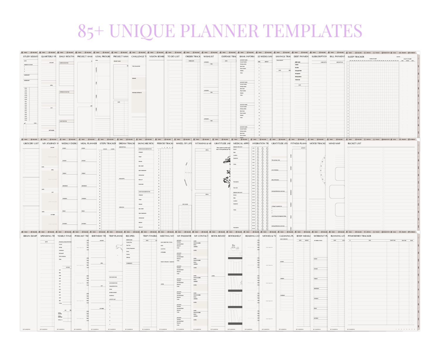 Planner templates in Ultimate Muslim Digital Planner Planner templates in Ultimate Muslim Digital Planner