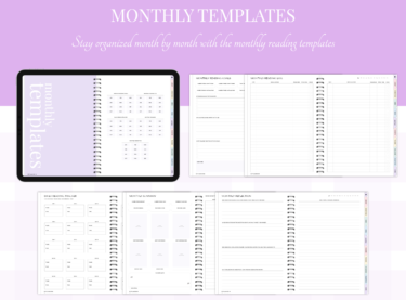 Reading Monthly Templates My New reading season pastel edition