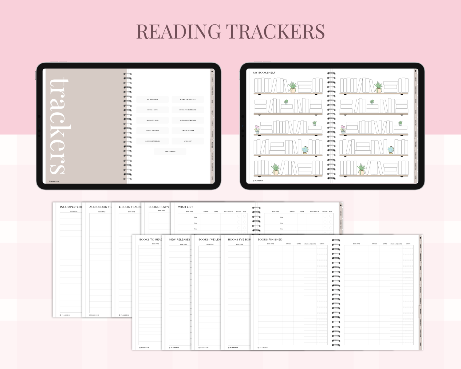 Reading tracker in reading journal