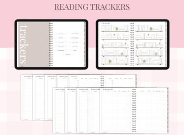 Reading tracker in reading journal
