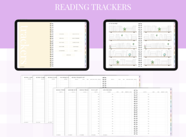 Reading trackers in My New reading season pastel edition
