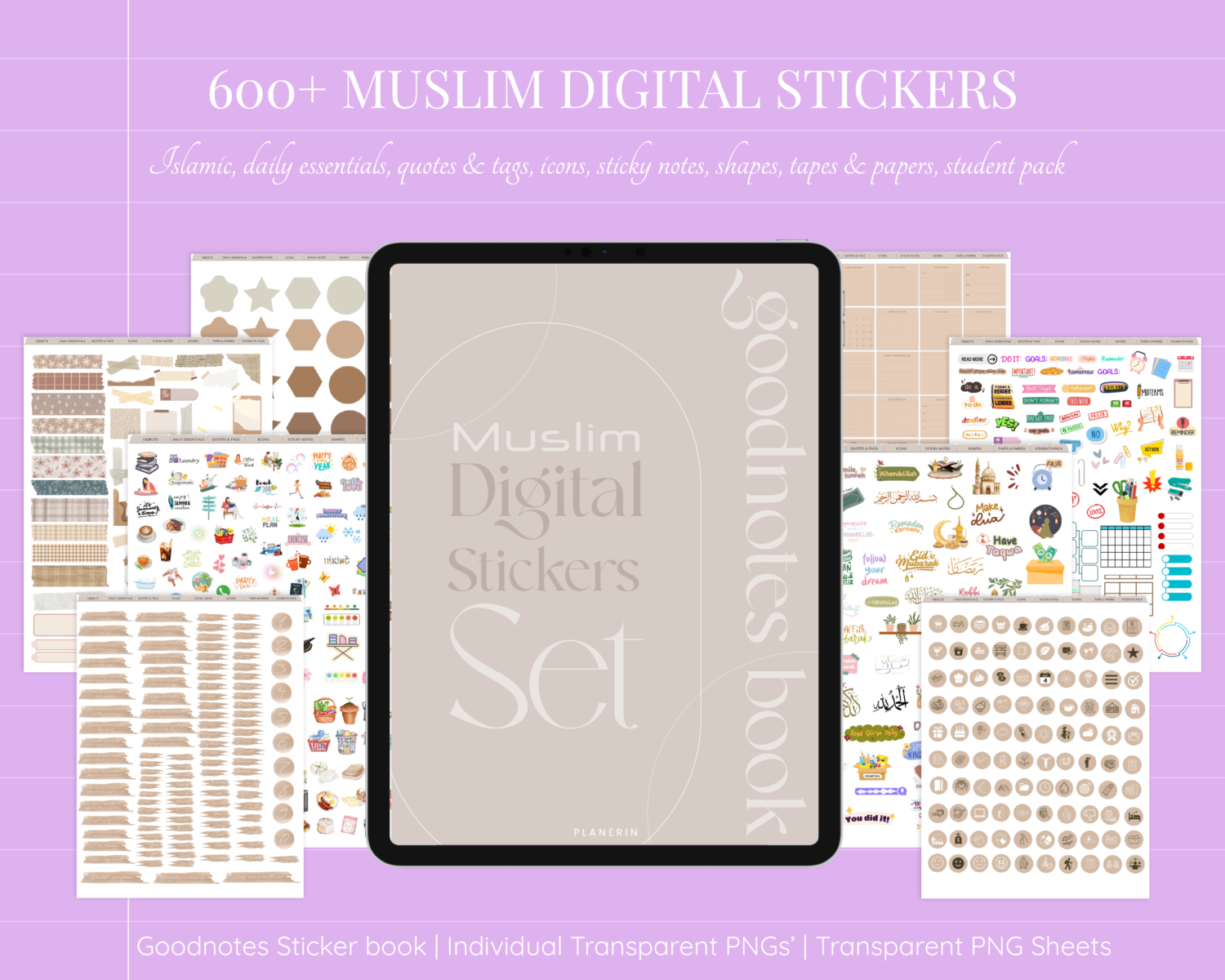 Stickers with Ultimate Muslim Digital Planner Stickers with Ultimate Muslim Digital Planner