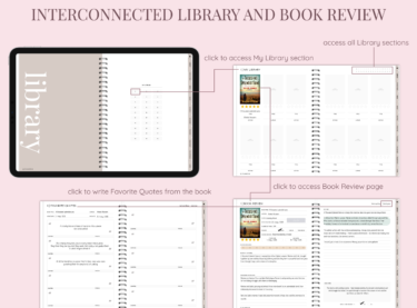 navigation inside reading journal